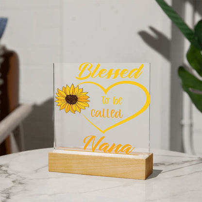 Blessed to be called Nana Square Acrylic Plaque