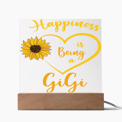 Happiness is being a Gigi Square Acrylic Plaque