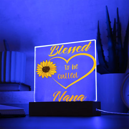 Blessed to be called Nana Square Acrylic Plaque