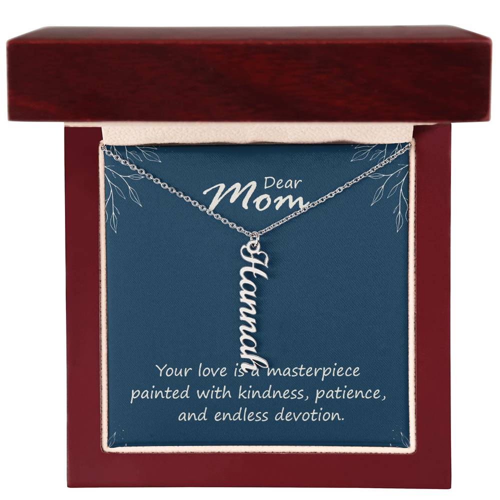 Multi Vertical Name Necklace - Add up to 4 Children for Mom!