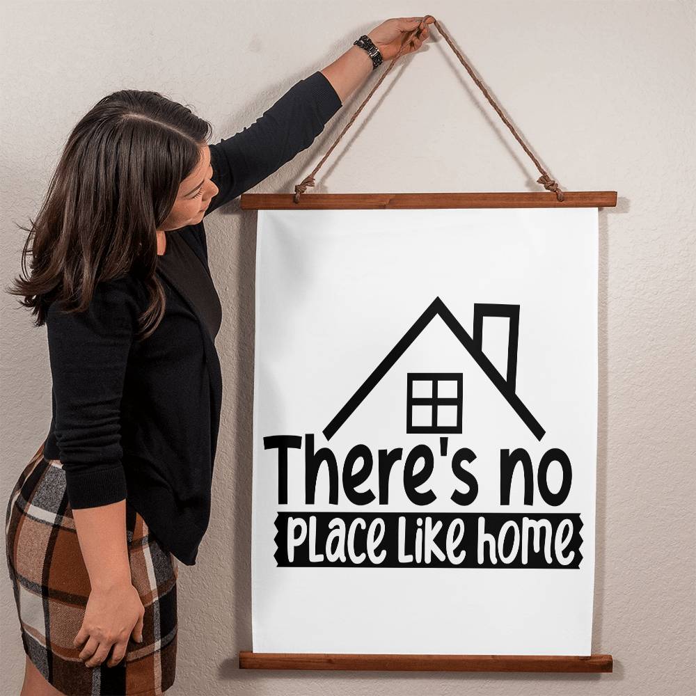 There's No Place Like Home Wood Framed Wall Tapestry