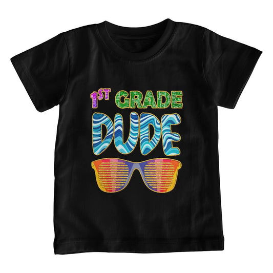 Youth First Grade Dude with Sunglasses School Shirt