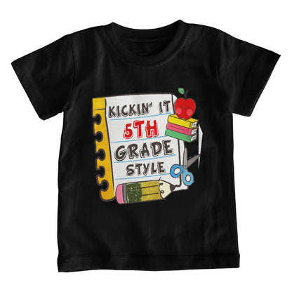 Youth Kickin' it 5th Grade Style School Shirt