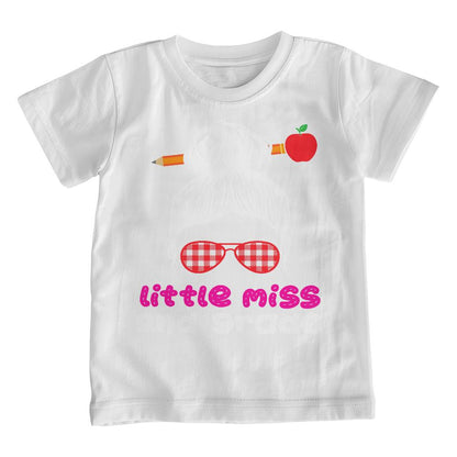 Youth Little Miss 2nd Grade Messy Bun School Shirt