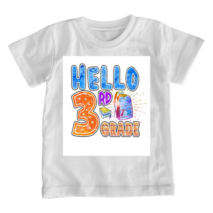 Youth Hello 3rd Grade School Shirt