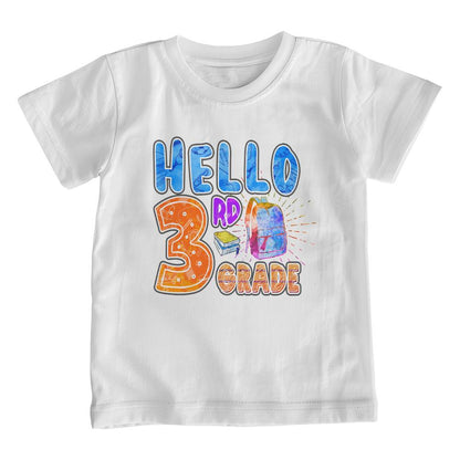 Youth Hello 3rd Grade School Shirt