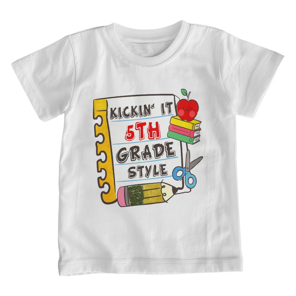 Youth Kickin' it 5th Grade Style School Shirt