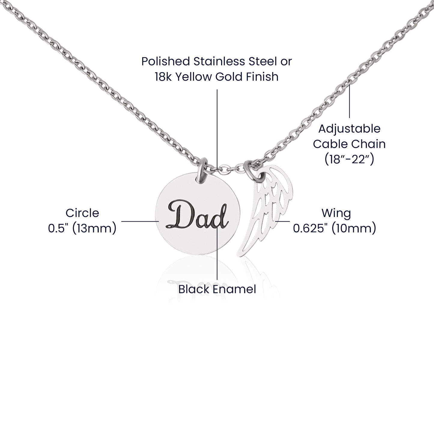 Memorial Necklace - Dad - Great way to show your love for your father - Forever in My Heart