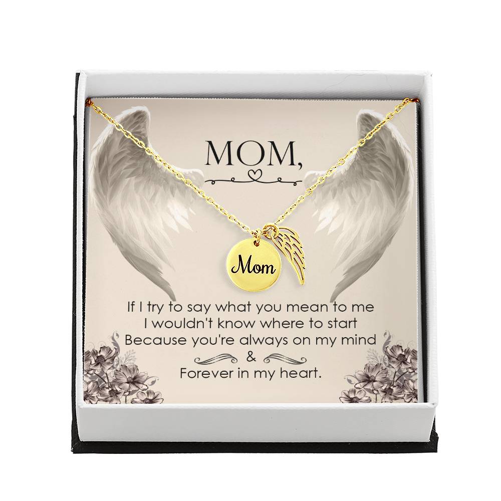 Memorial Necklace - Mom - Great way to show your love for your mother - Forever in My Heart