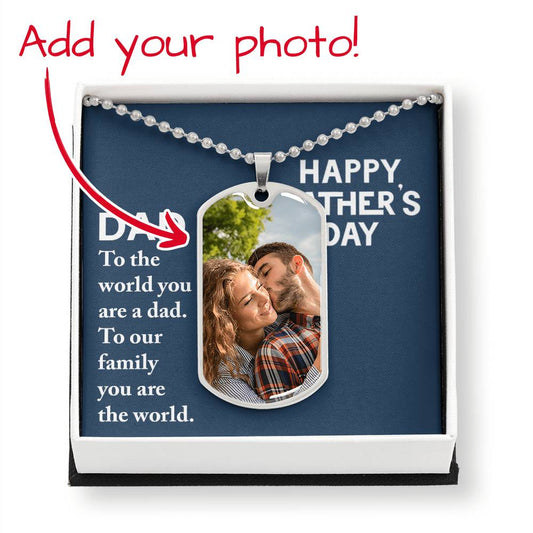 Personalized Dog Tag with Message Card - Great Father's Day Gift!