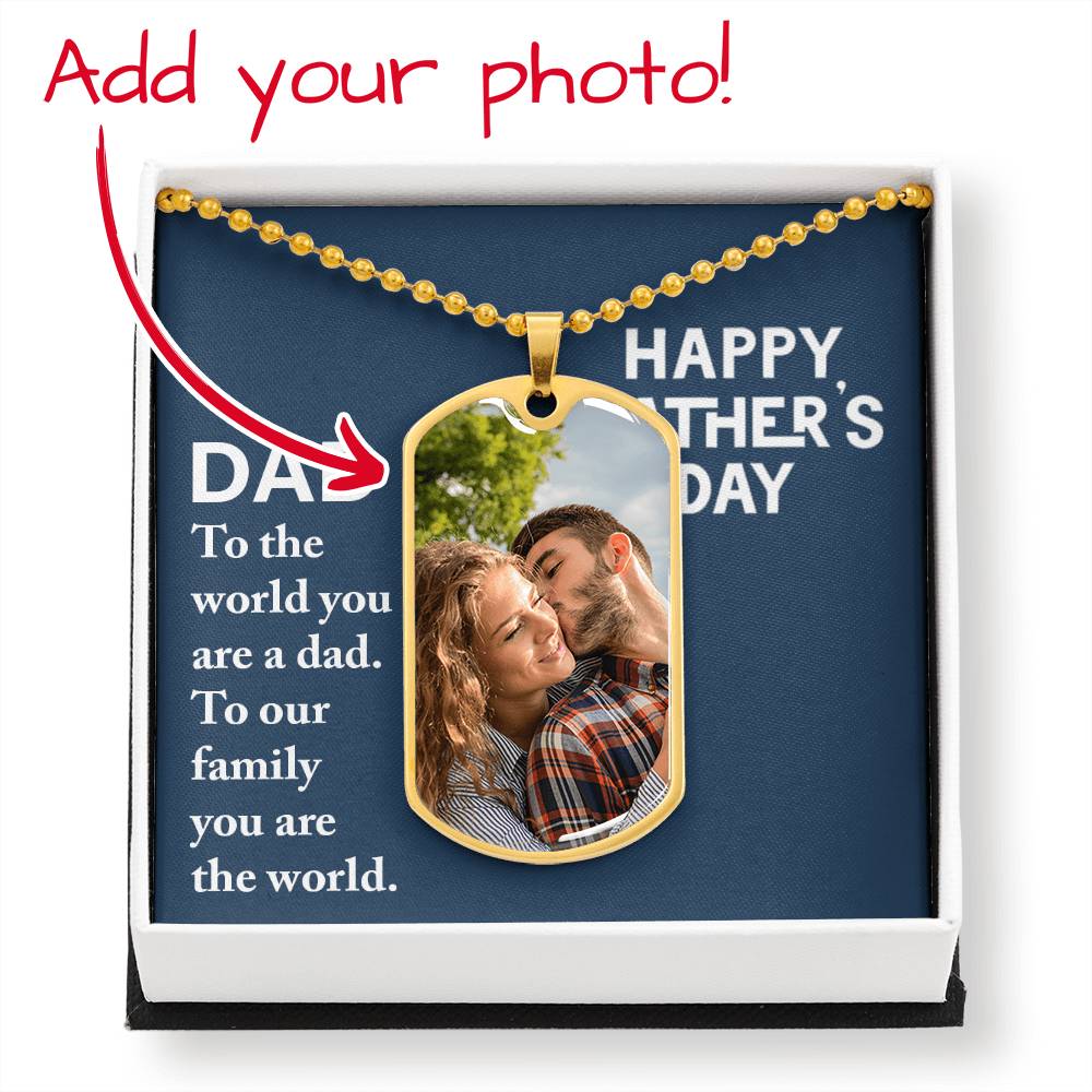 Personalized Dog Tag with Message Card - Great Father's Day Gift!