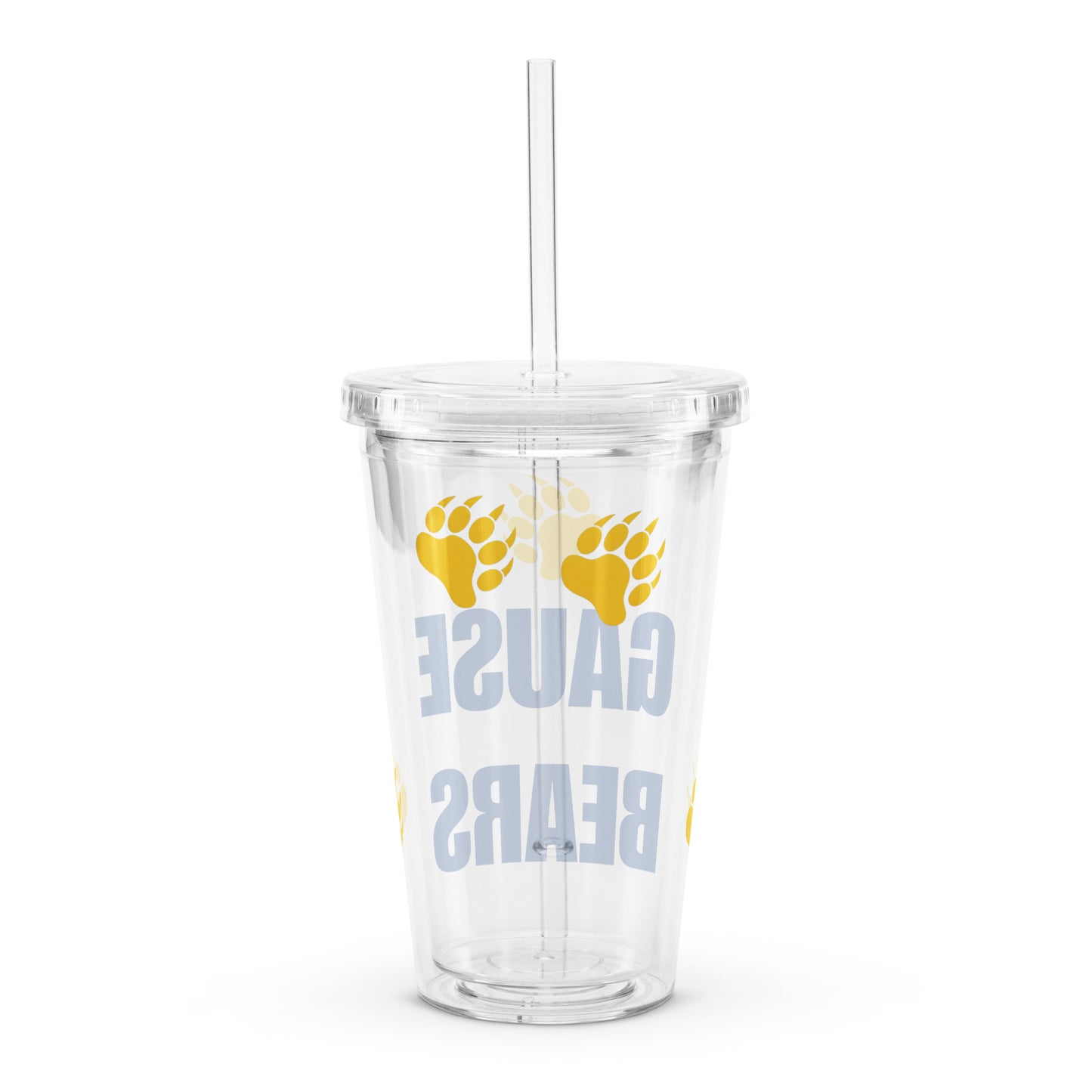 Gause Bears Clear plastic tumbler