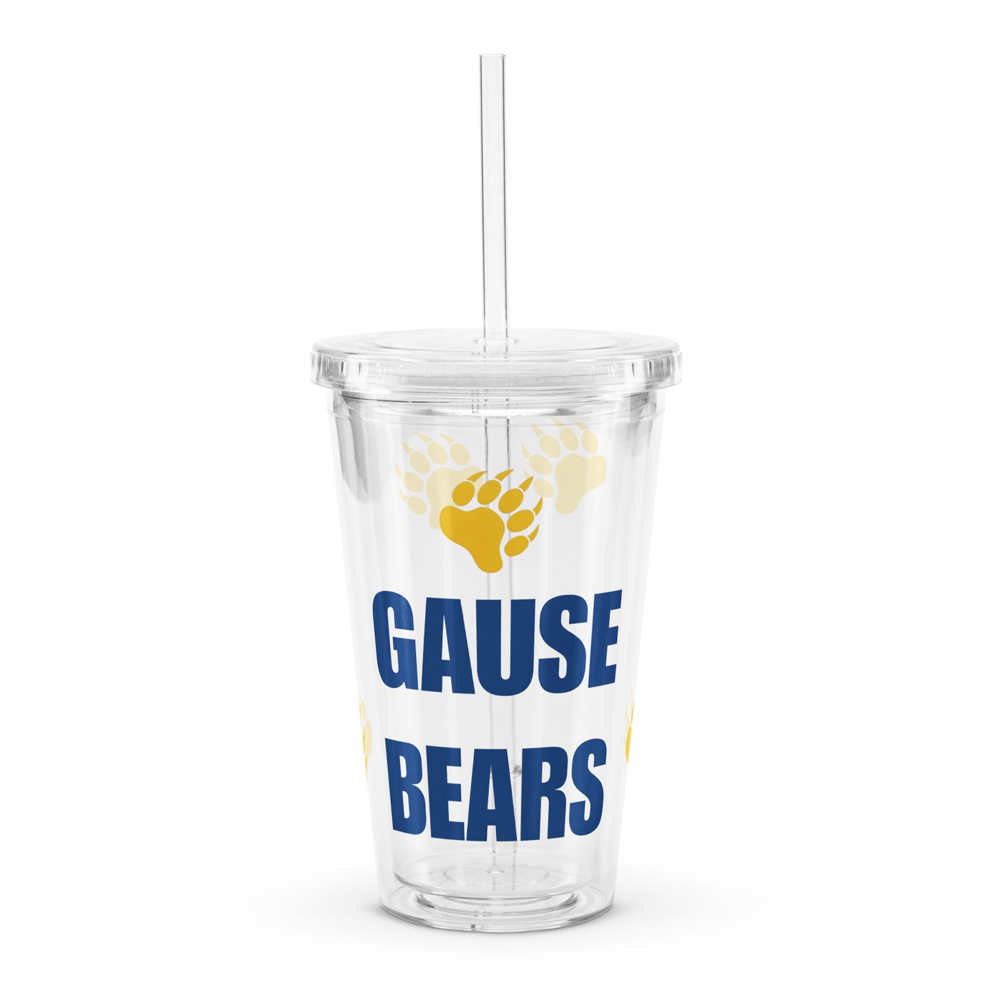 Gause Bears Clear plastic tumbler