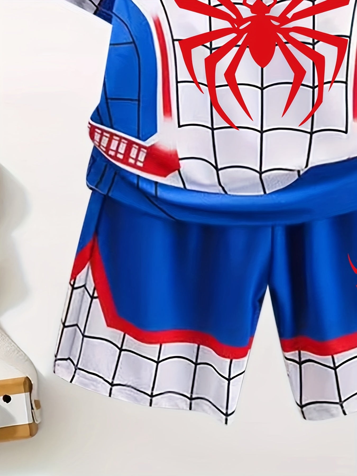 2pcs Boys Casual Cool Spider Print Comfortable Versatile Short Sleeve T-shirt & Shorts Set, Cool, Lightweight And Comfy Summer Clothes!