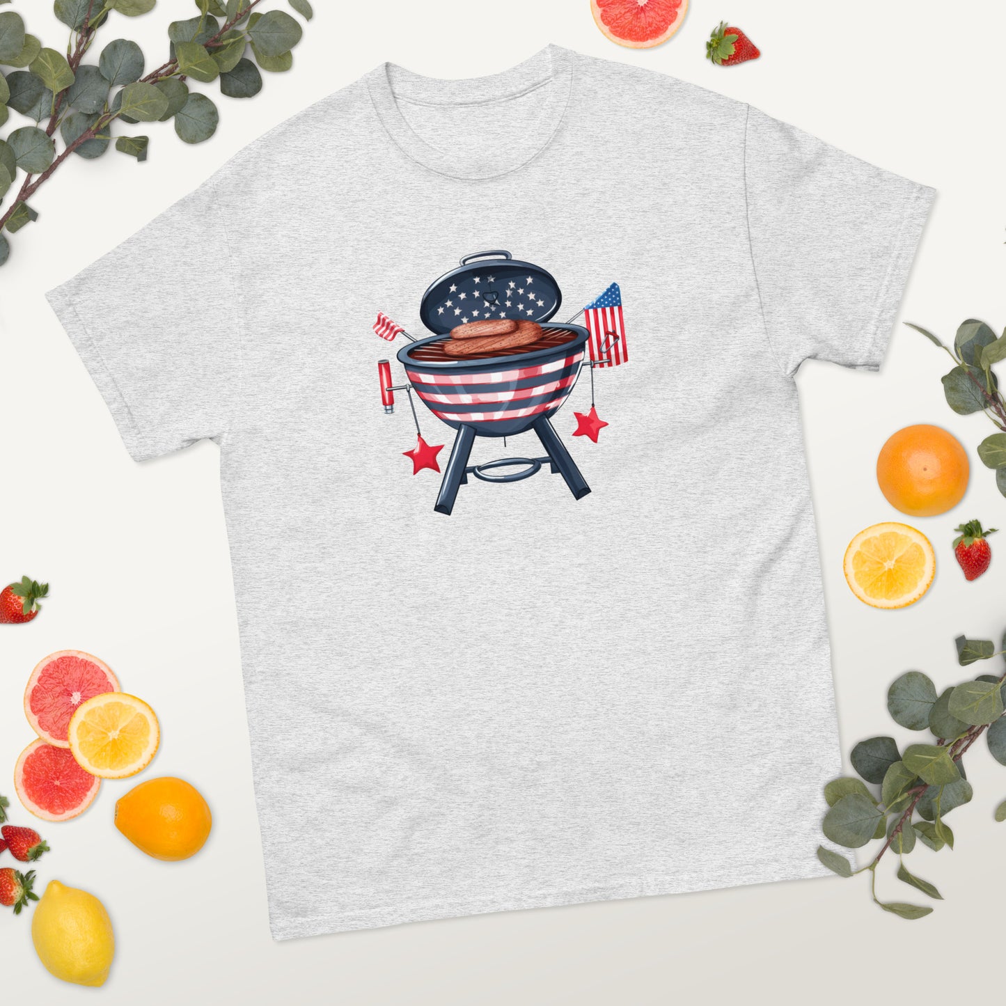 July 4 BBQ Pit - 4th of July - America classic tee