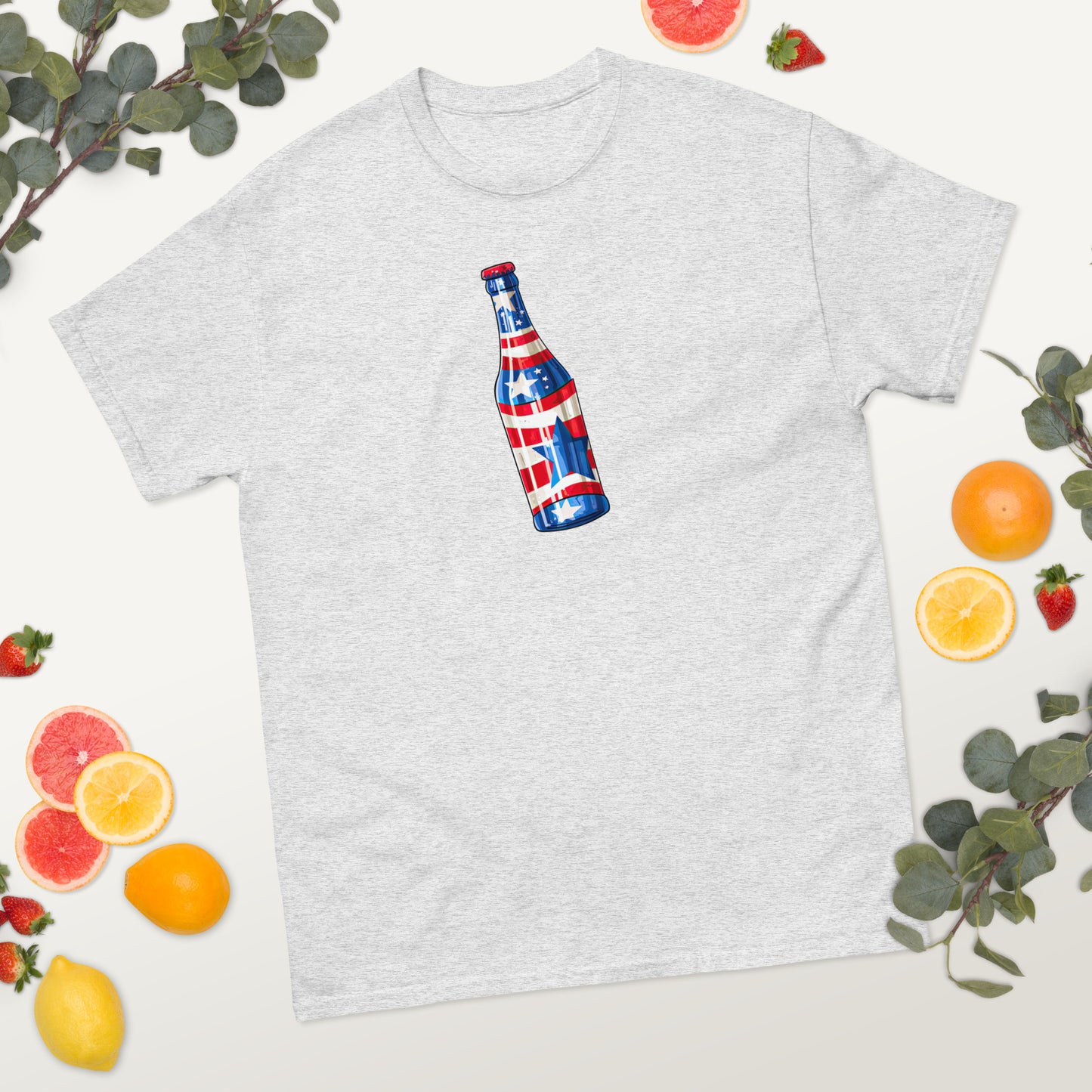 American Flag Beer Bottle - 4th of July - America classic tee