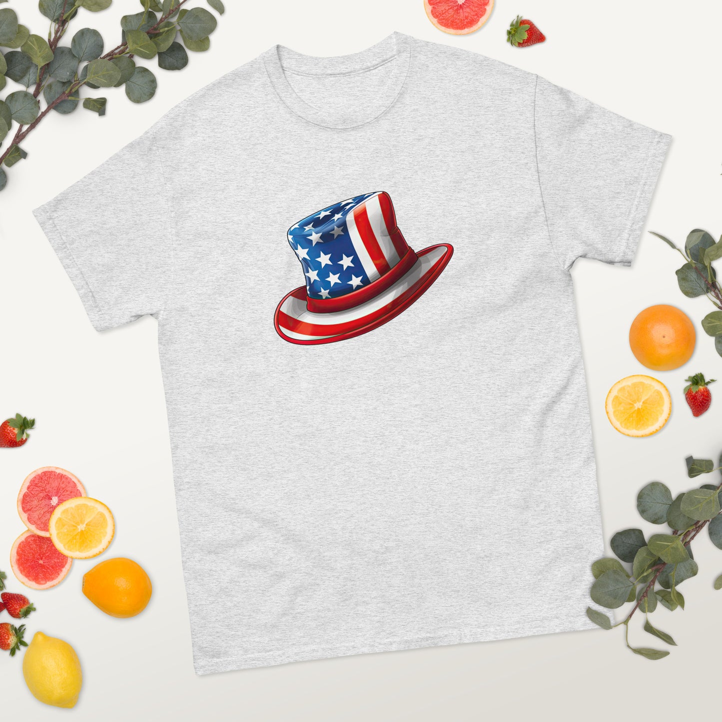 American Flag Top Hat - 4th of July - America classic tee