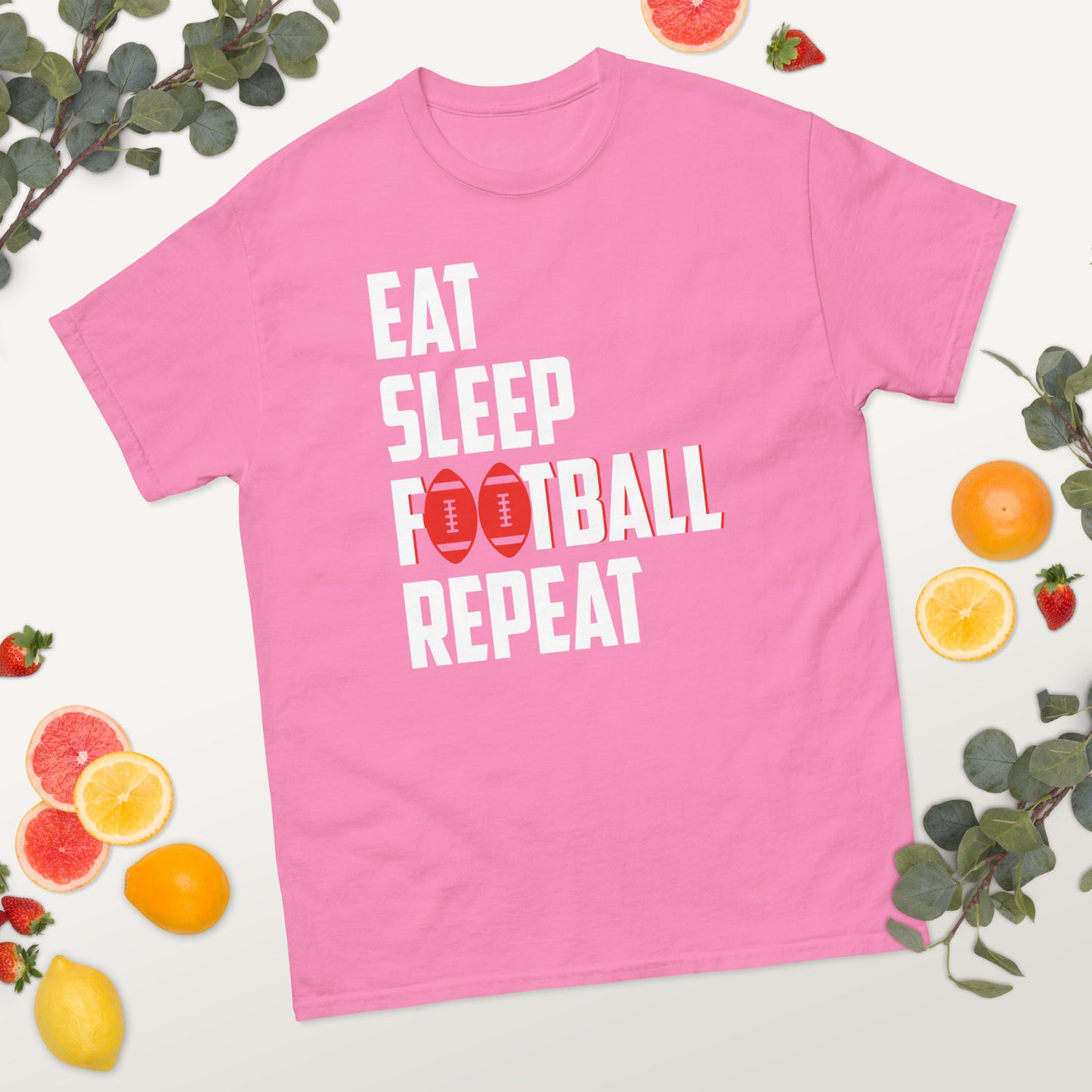 Eat Sleep Football Repeat classic tee