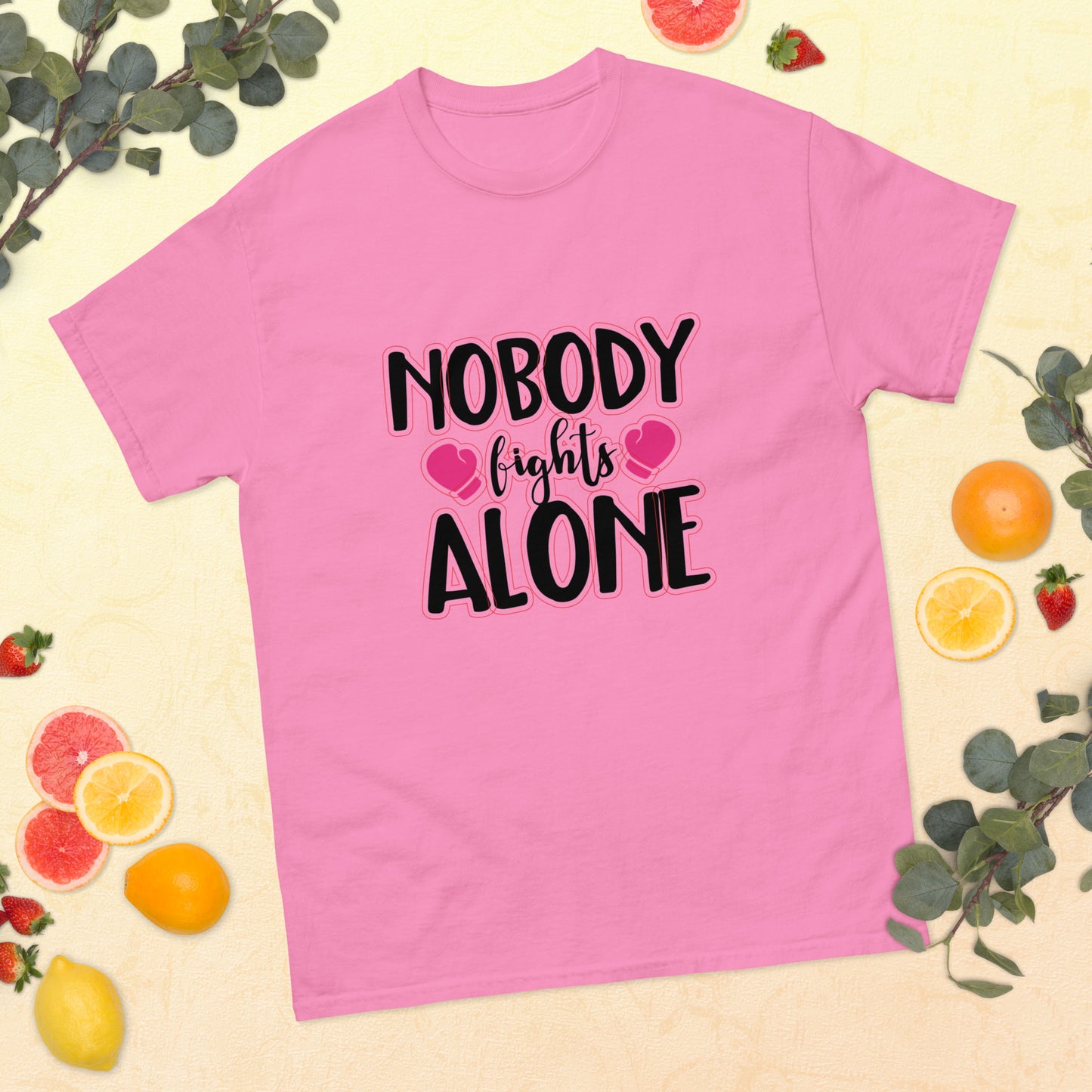 Breast Cancer Awareness Nobody Fights Alone Tee