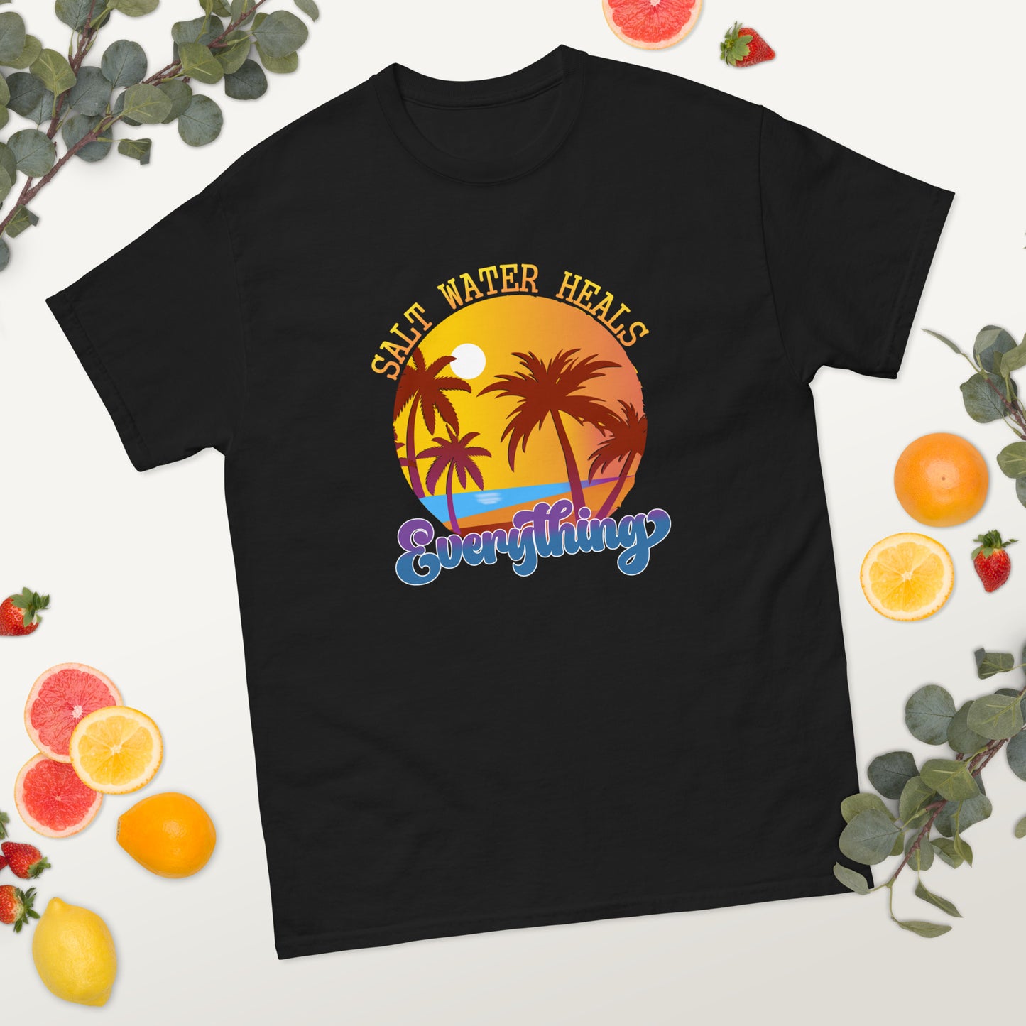 Salt Water Heals Everything Beach Summer classic tee