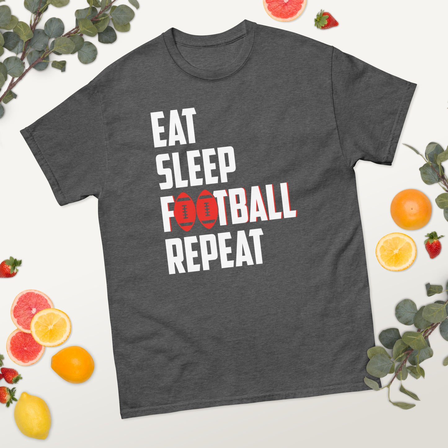 Eat Sleep Football Repeat classic tee