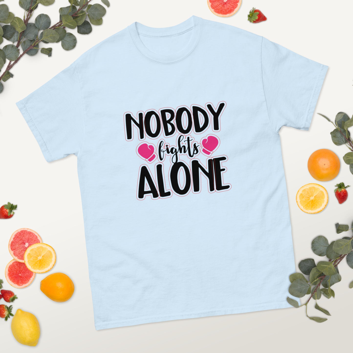 Breast Cancer Awareness Nobody Fights Alone Tee