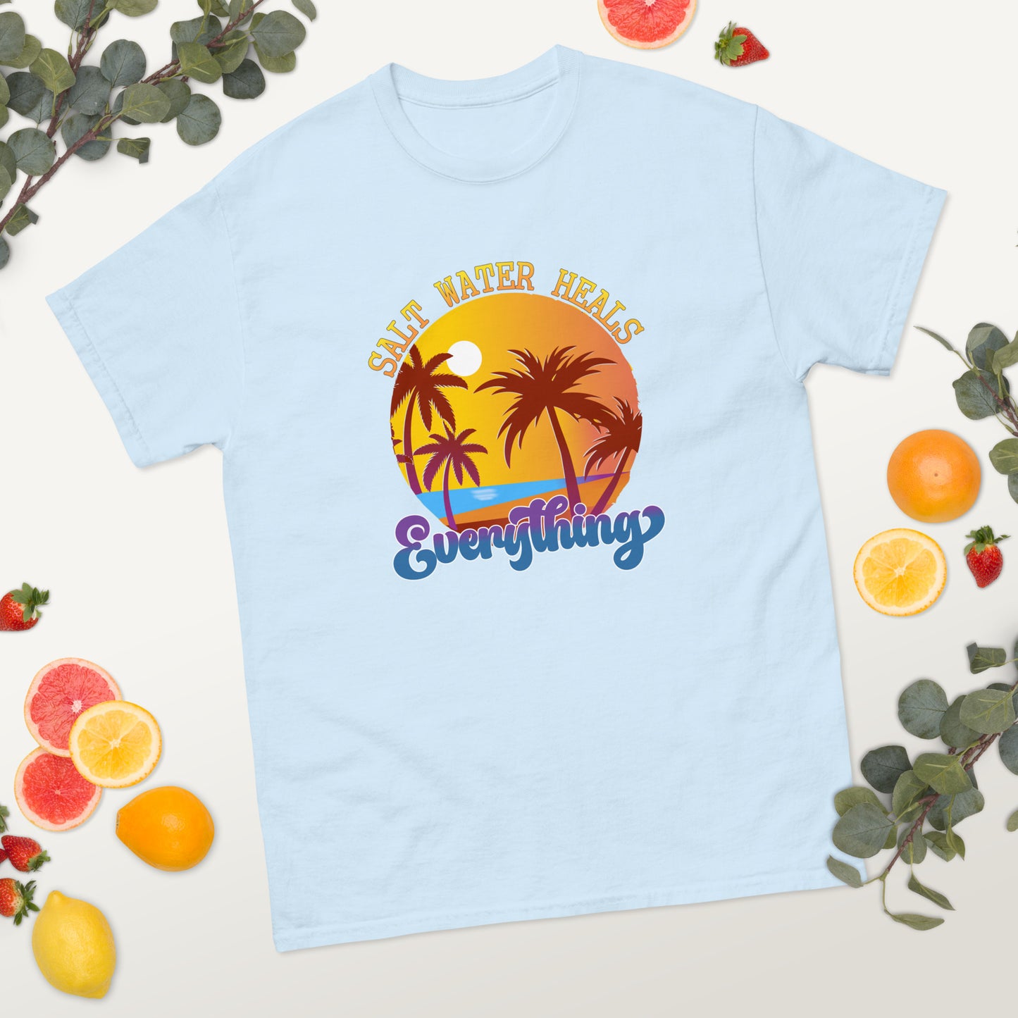 Salt Water Heals Everything Beach Summer classic tee