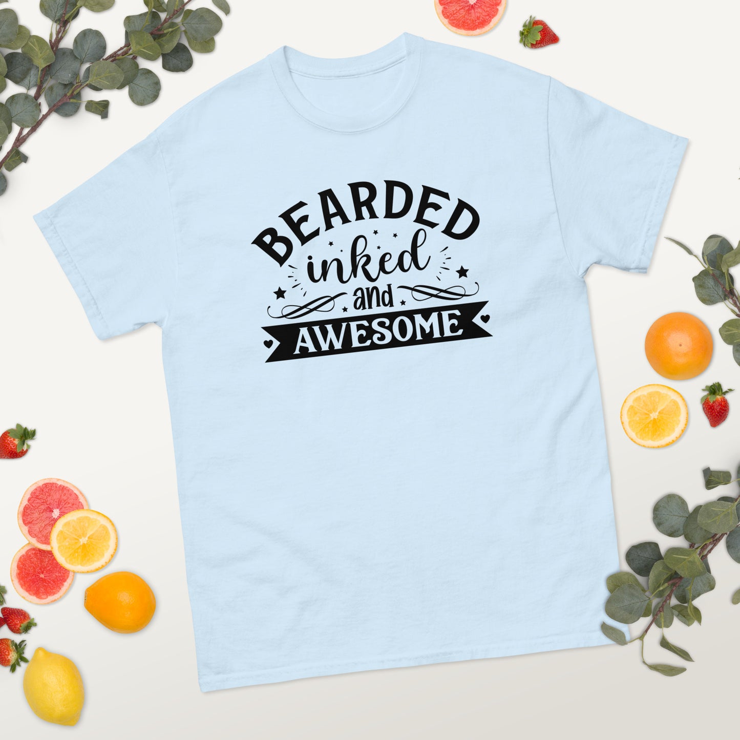 Bearded Inked & Awesome - Father's Day classic tee