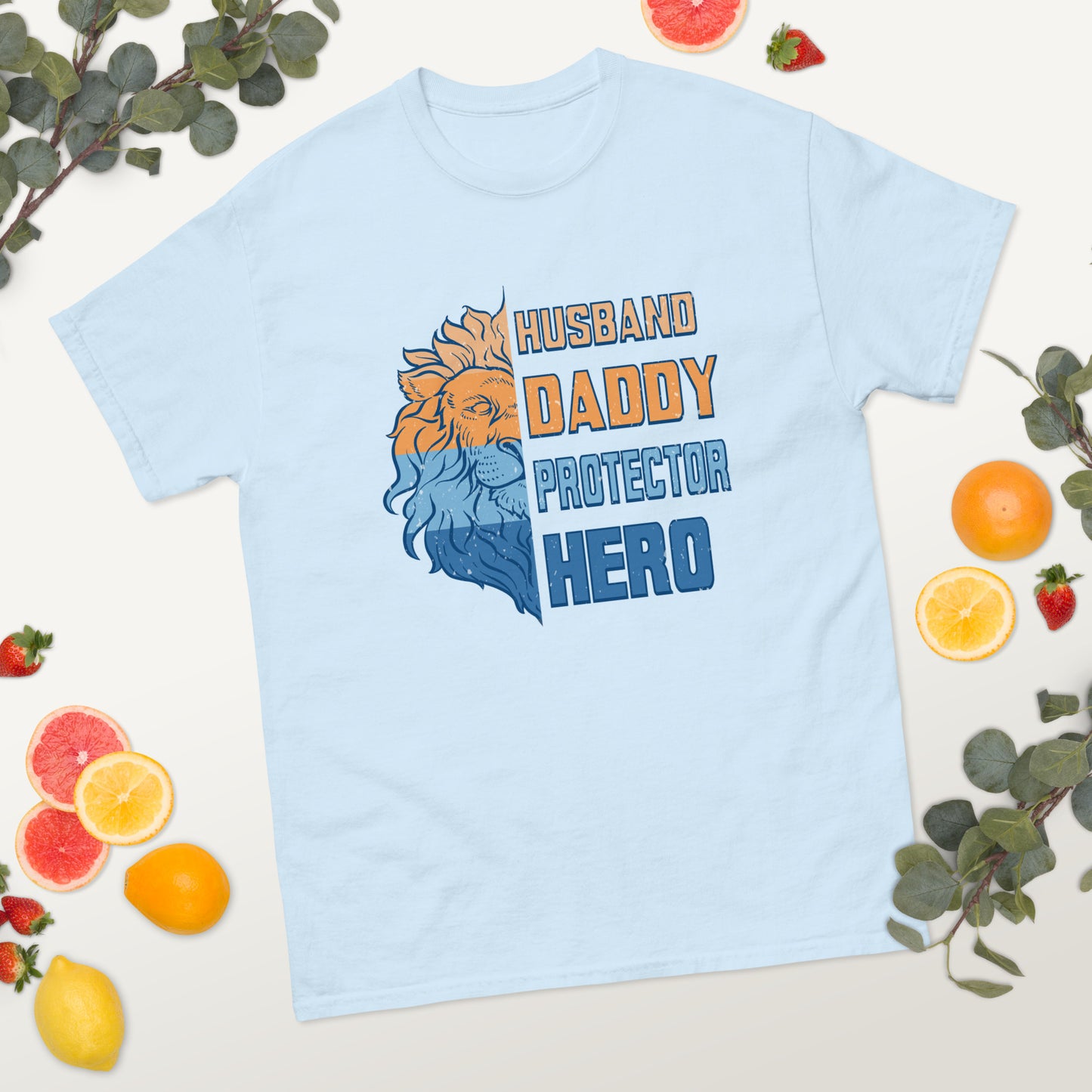 Husband Daddy Protector Hero Lion - Father's Day classic tee