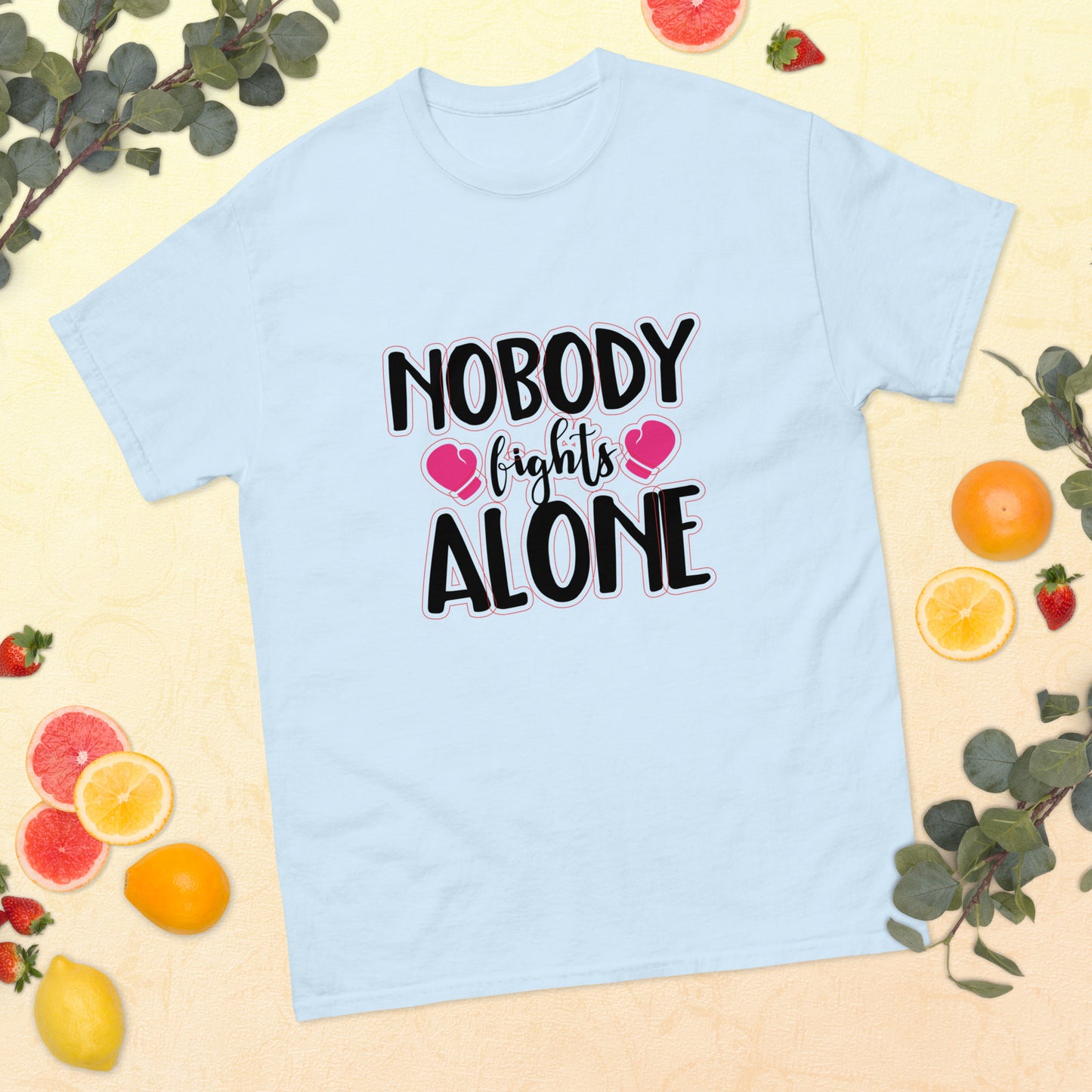 Breast Cancer Awareness Nobody Fights Alone Tee