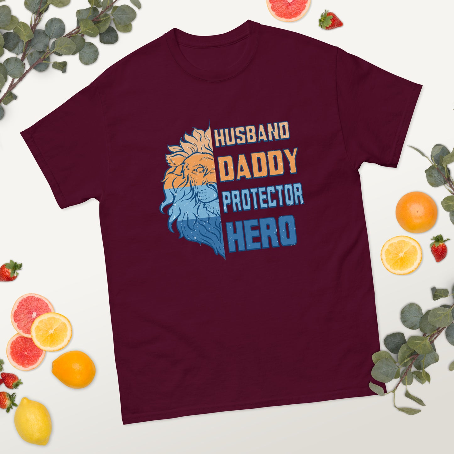 Husband Daddy Protector Hero Lion - Father's Day classic tee