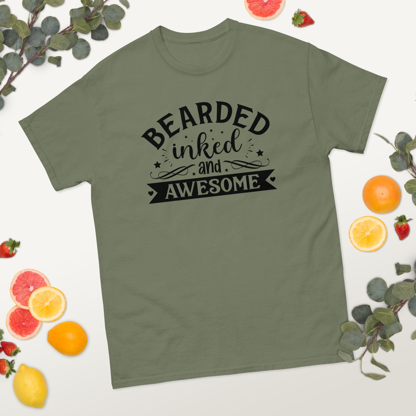 Bearded Inked & Awesome - Father's Day classic tee