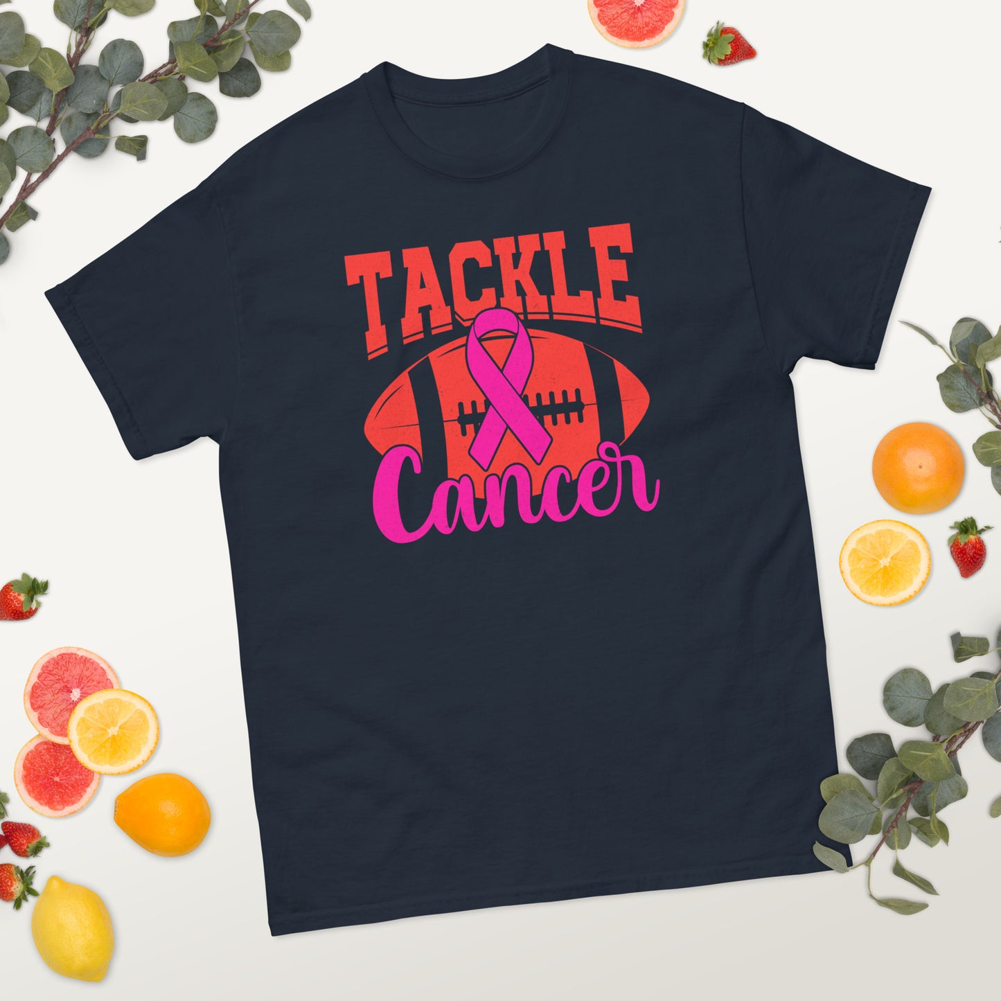 Breast Cancer Awareness Football Tackle Cancer Tee