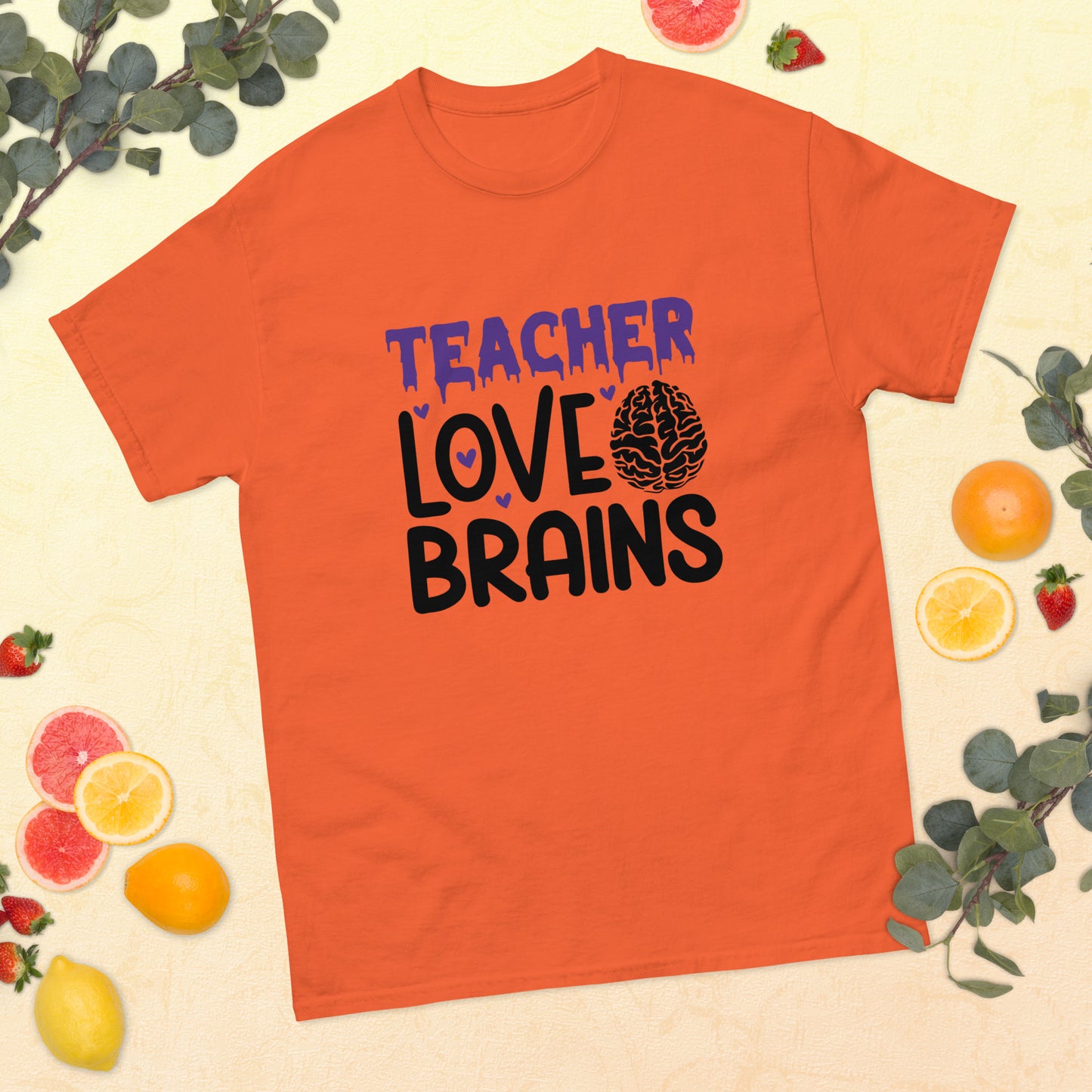 Teacher Love Brains Halloween Tee