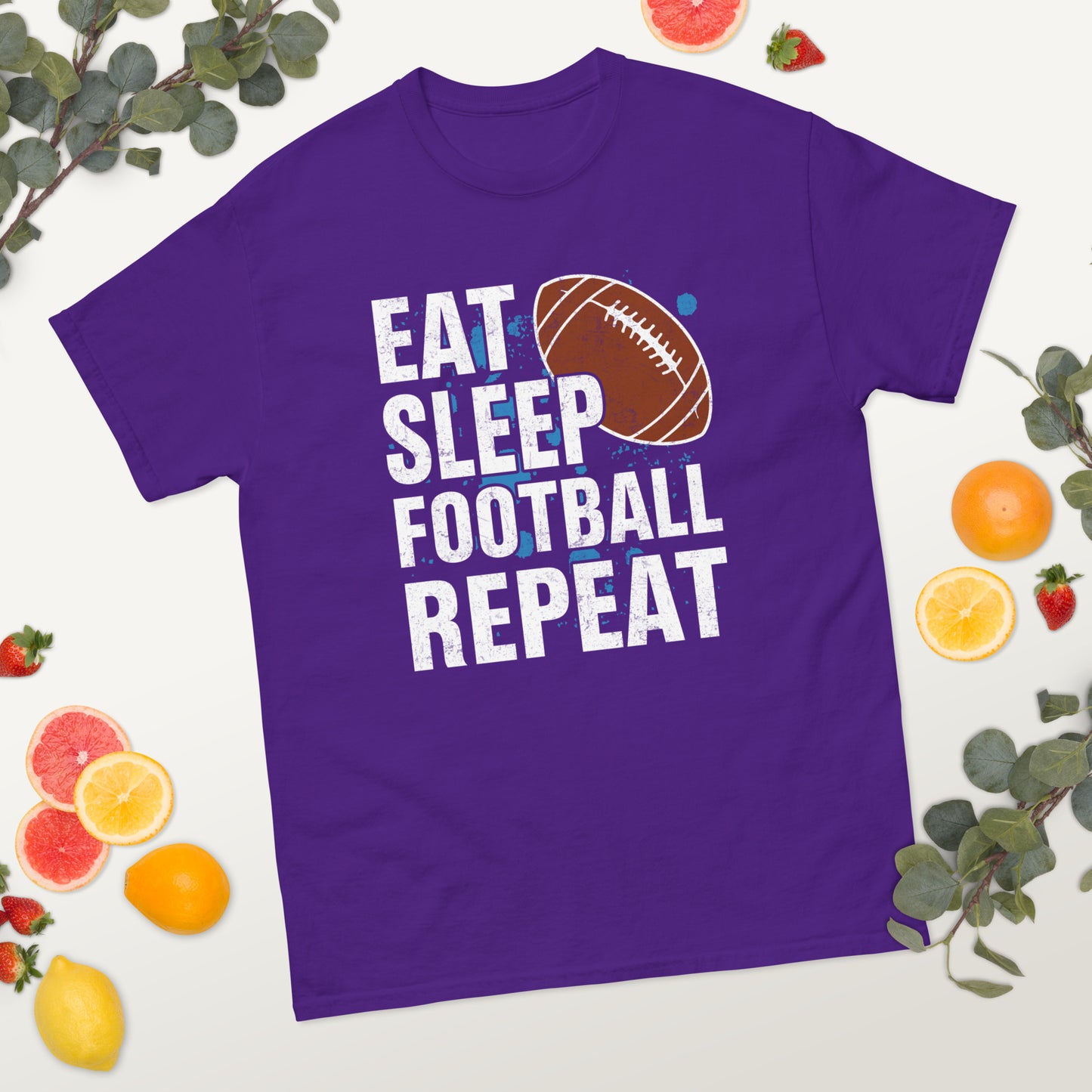 Eat Sleep Football Repeat classic tee