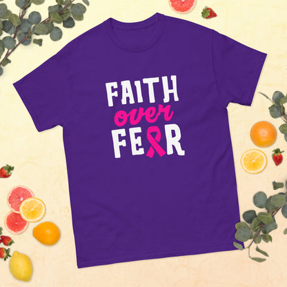 Breast Cancer Awareness Faith Over Fear Tee