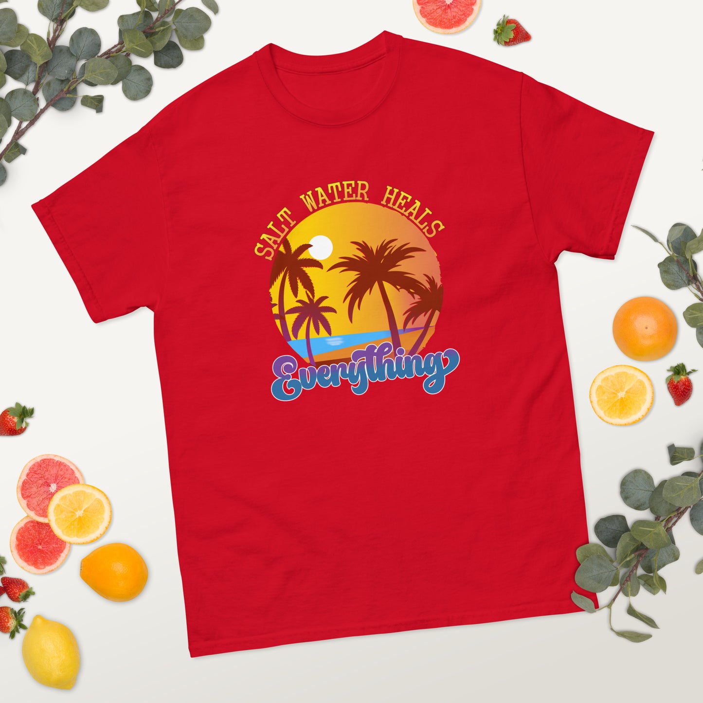 Salt Water Heals Everything Beach Summer classic tee