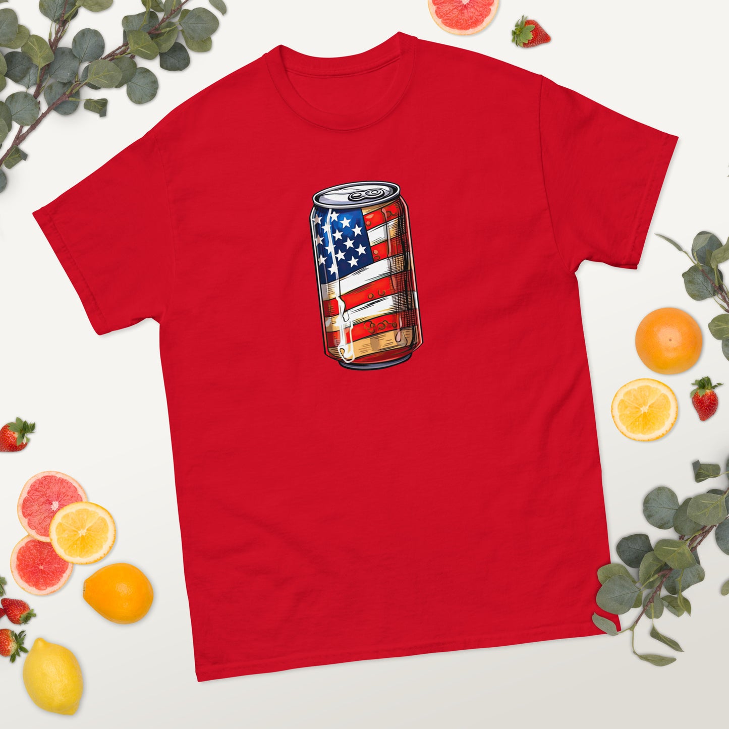 American Flag Beer Can - 4th of July - America classic tee