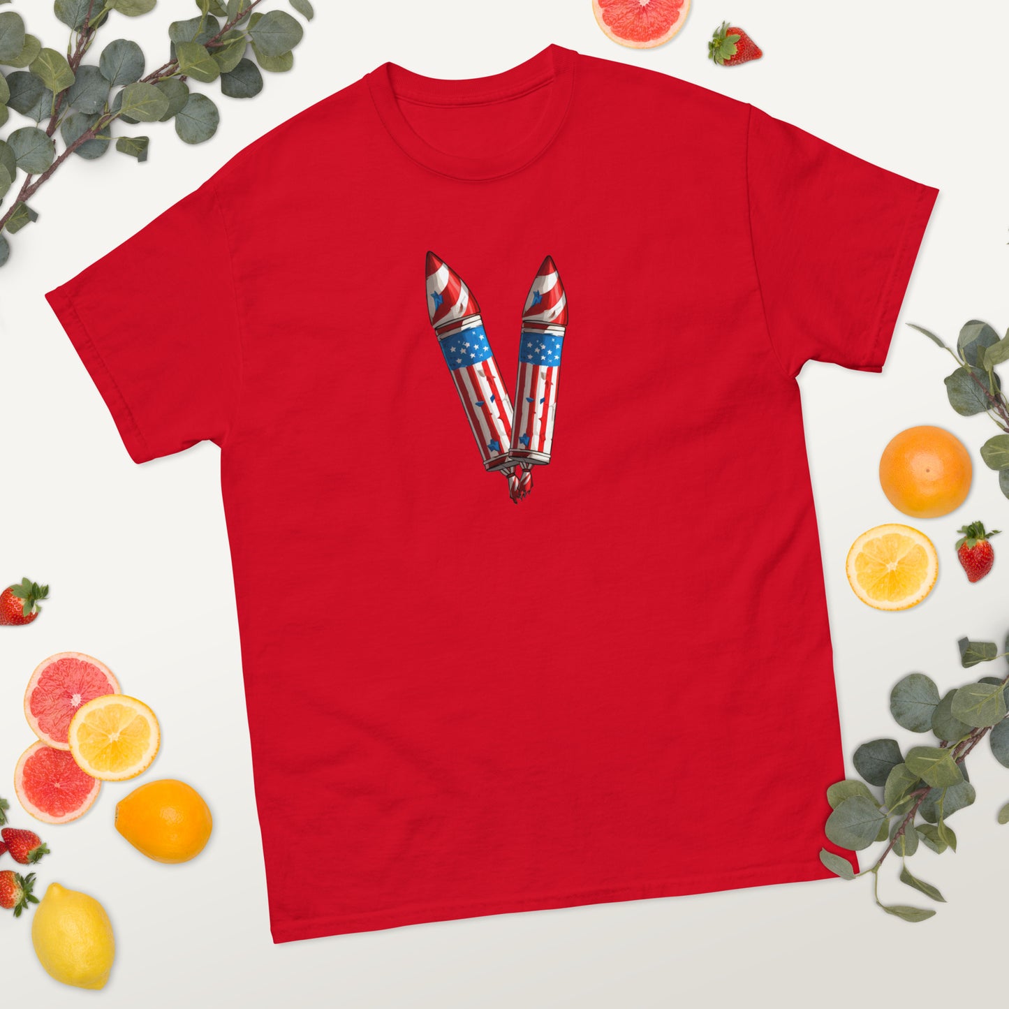 American Flag Fireworks - 4th of July - America classic tee