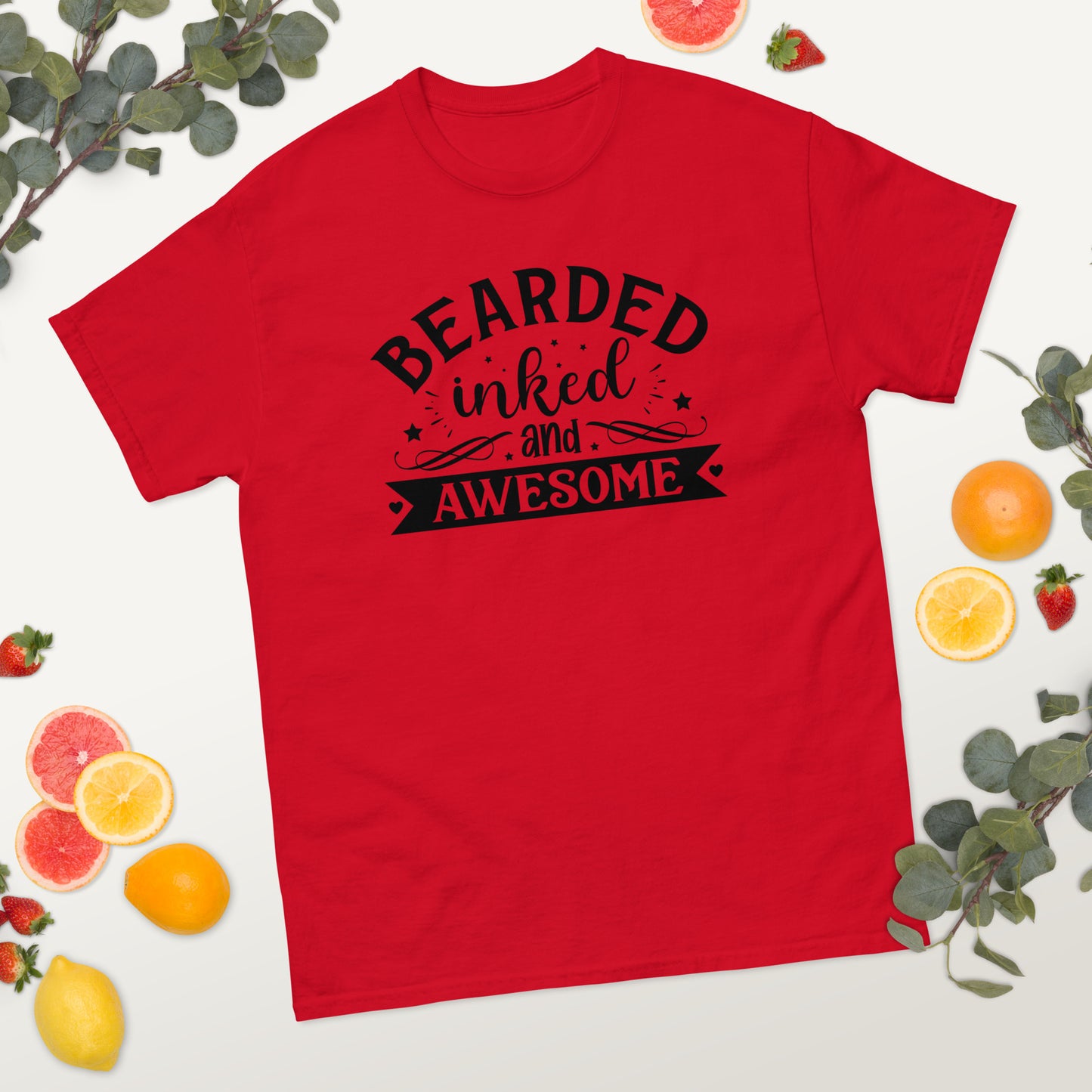 Bearded Inked & Awesome - Father's Day classic tee