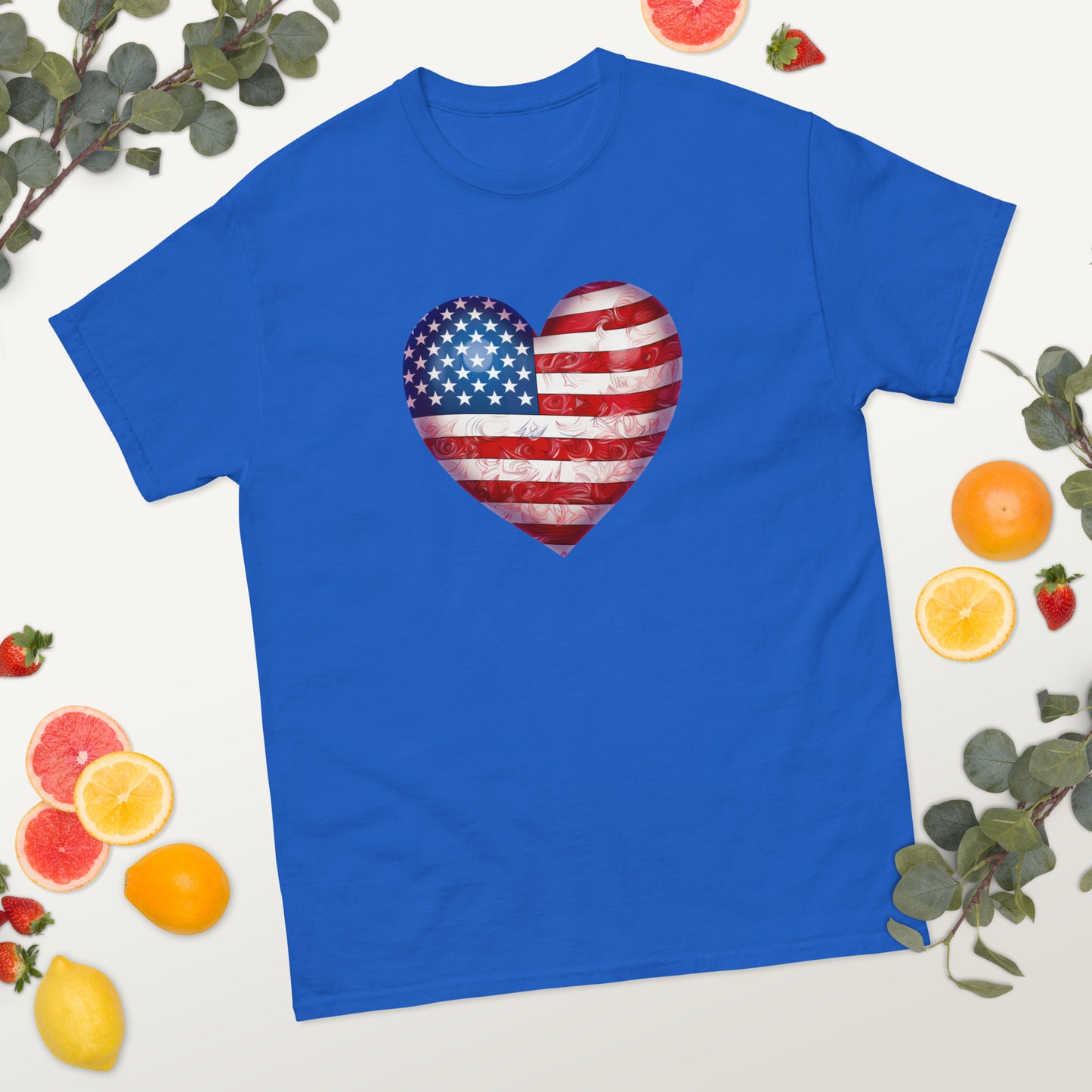 American Flag Heart - 4th of July - America classic tee