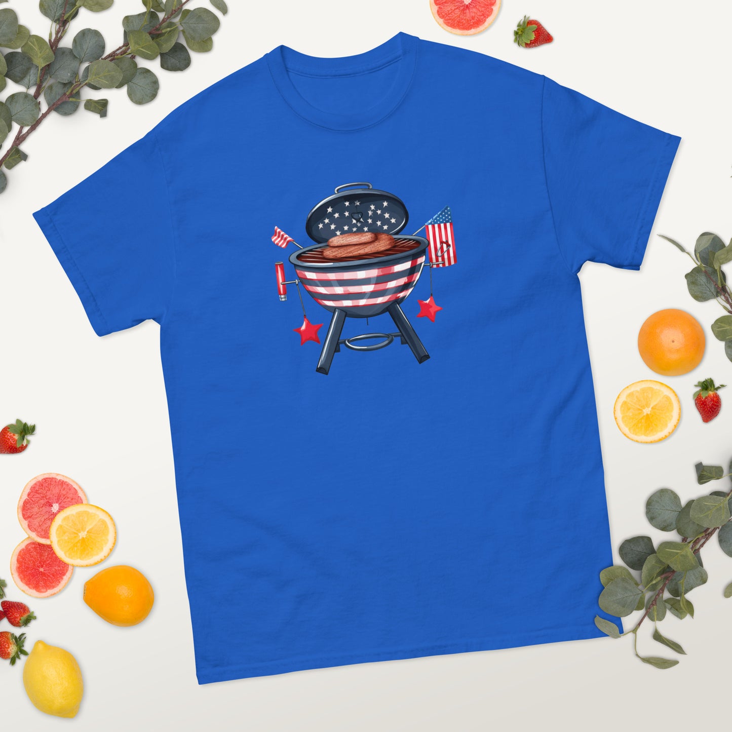 July 4 BBQ Pit - 4th of July - America classic tee