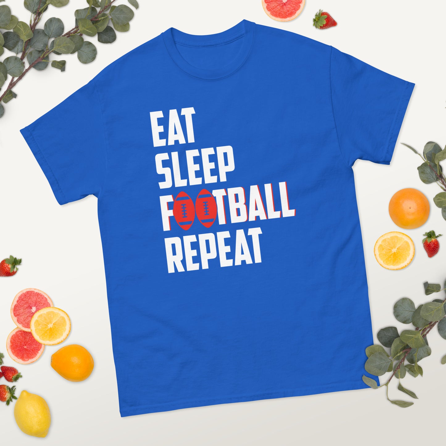 Eat Sleep Football Repeat classic tee