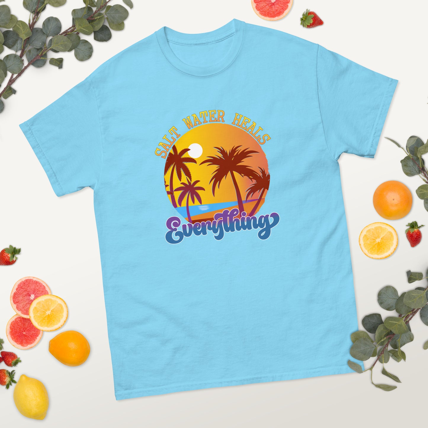 Salt Water Heals Everything Beach Summer classic tee