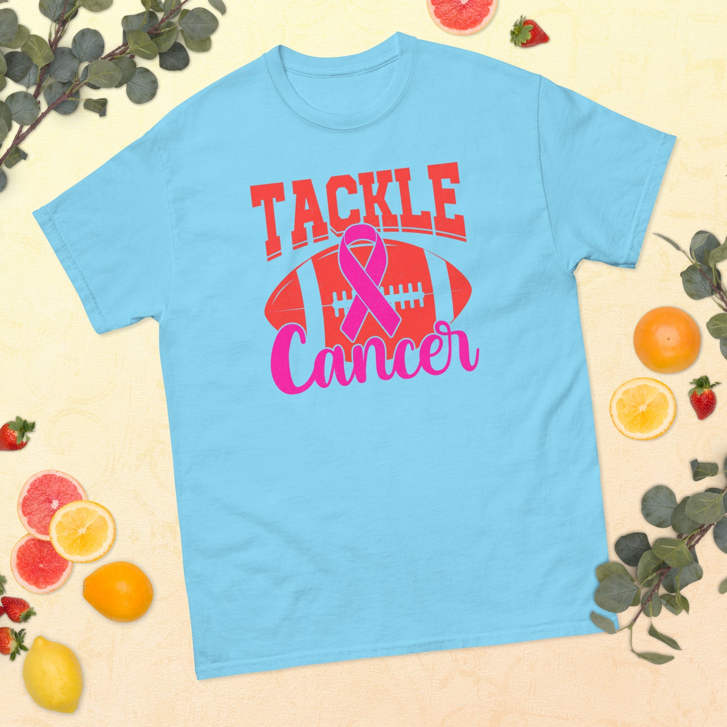 Breast Cancer Awareness Football Tackle Cancer Tee