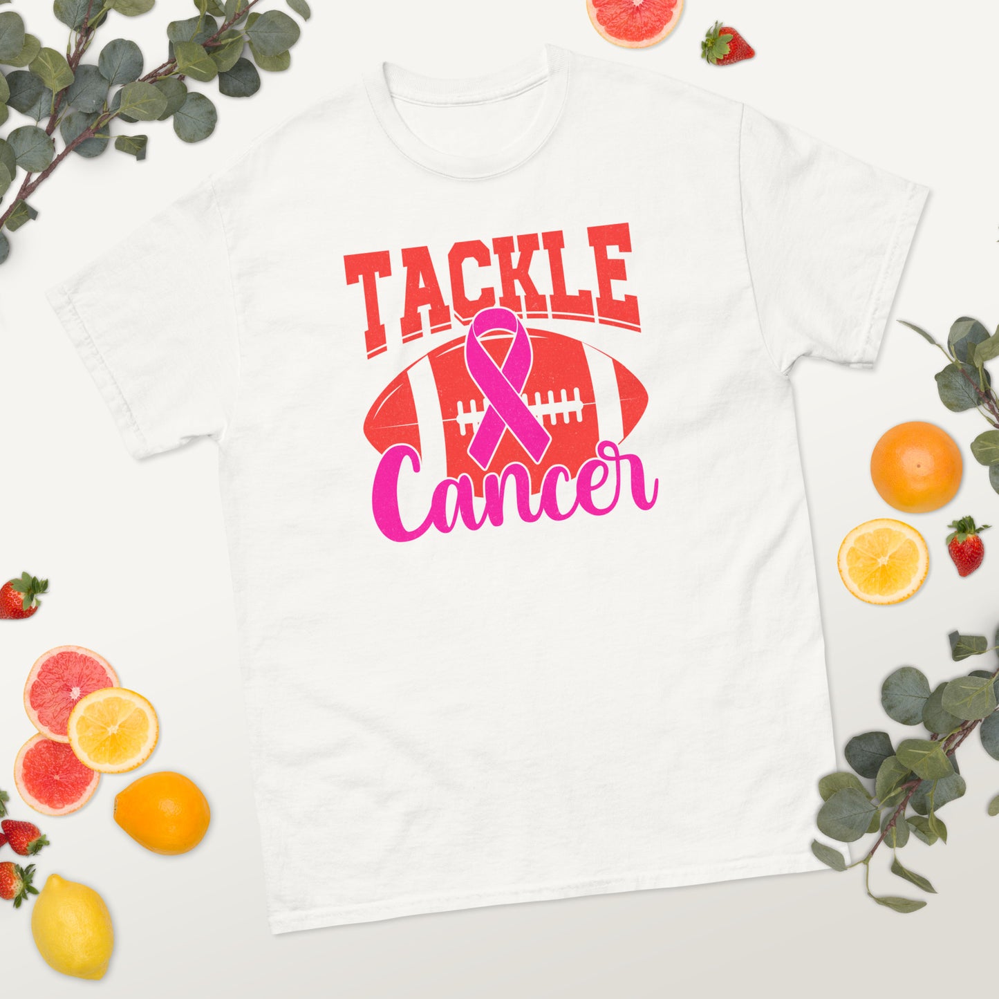 Breast Cancer Awareness Football Tackle Cancer Tee