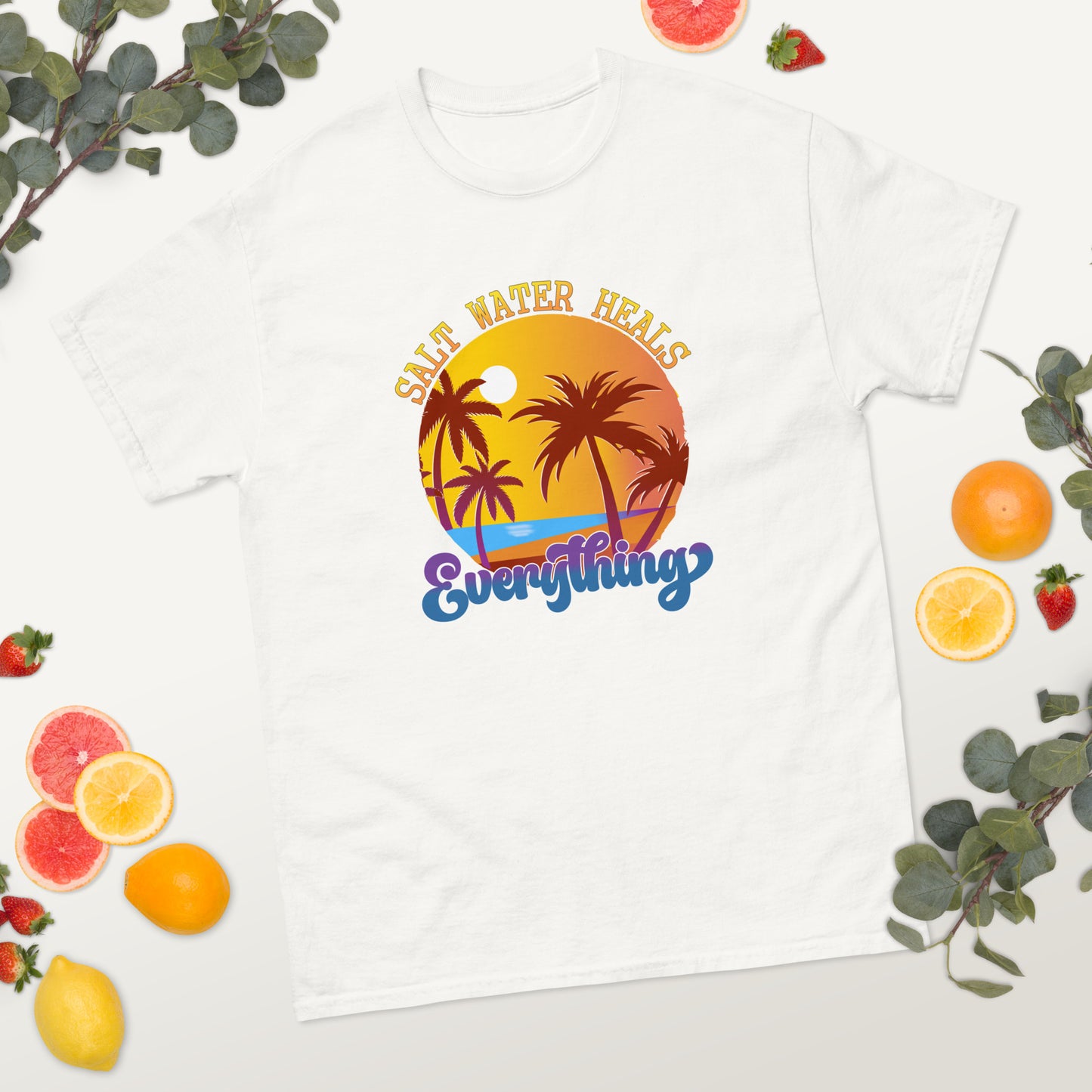 Salt Water Heals Everything Beach Summer classic tee