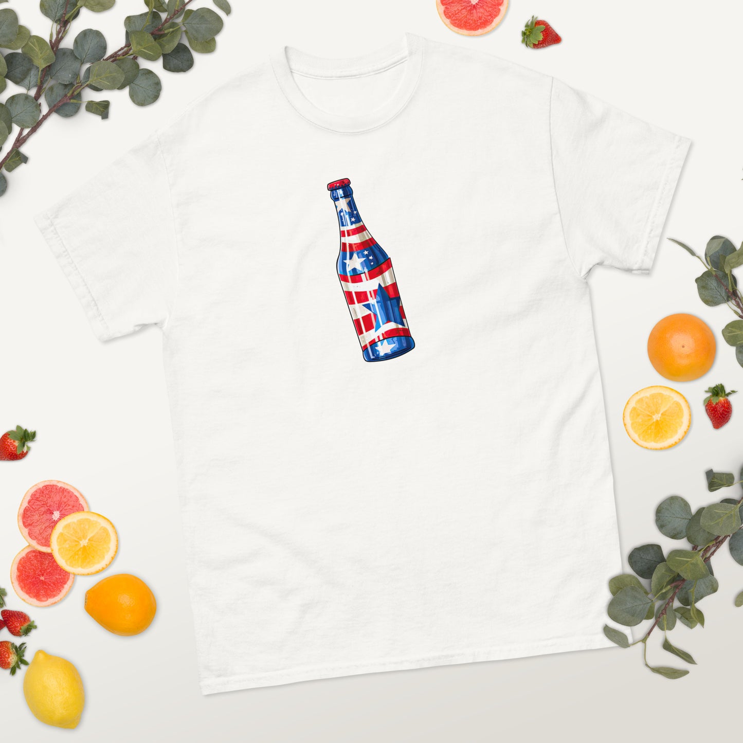 American Flag Beer Bottle - 4th of July - America classic tee