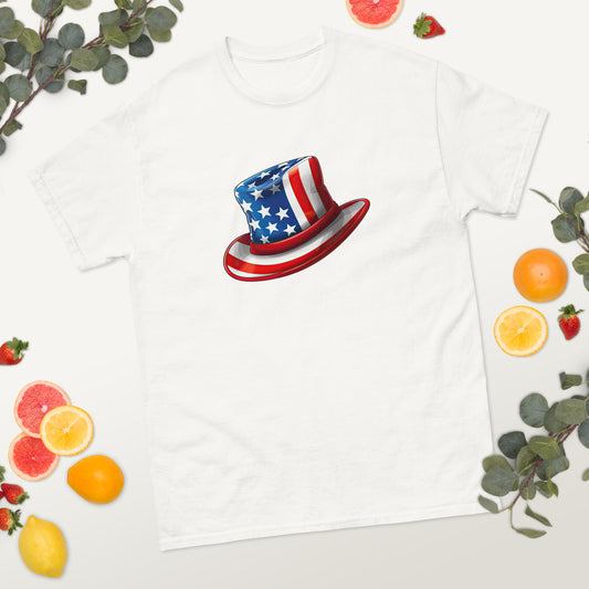 American Flag Top Hat - 4th of July - America classic tee