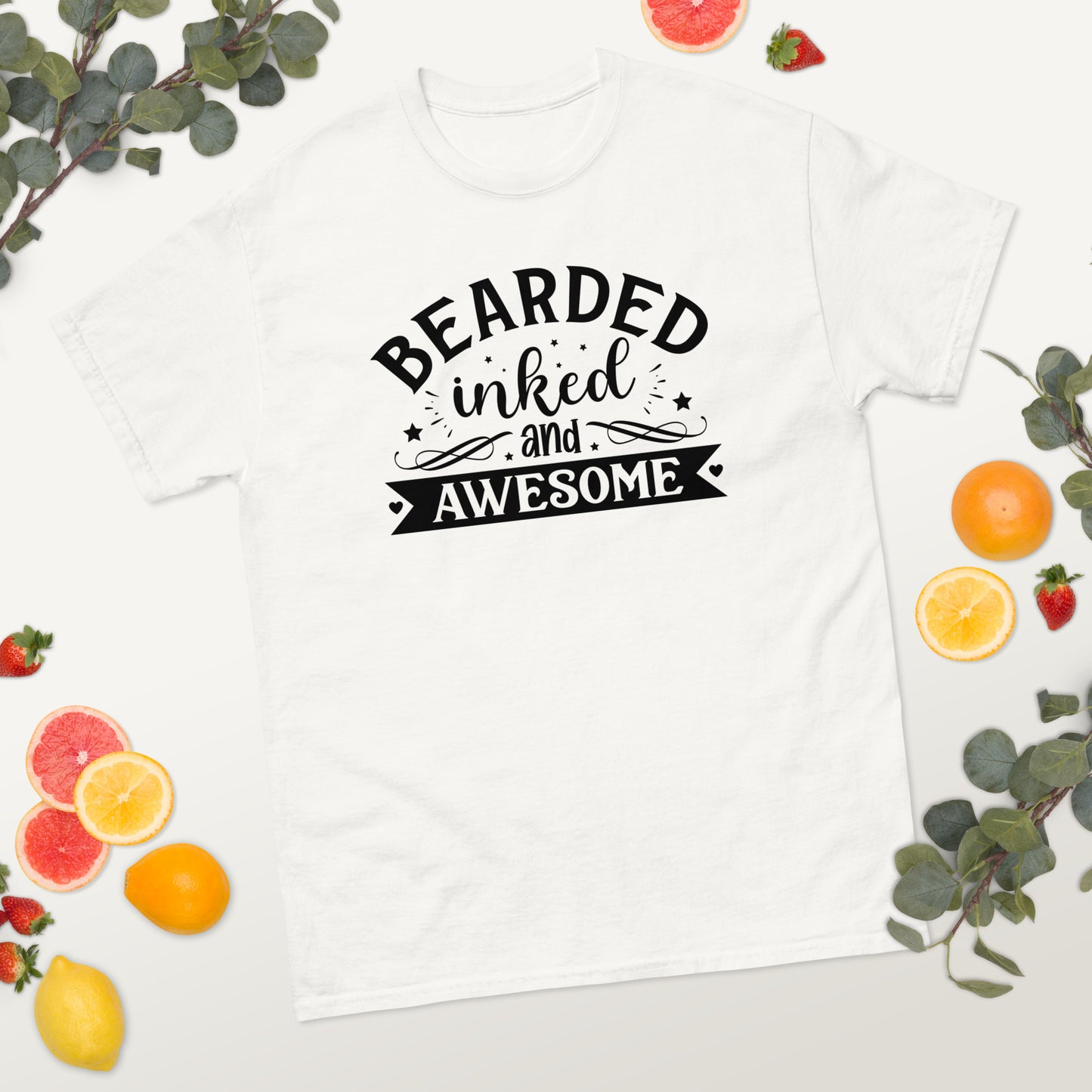 Bearded Inked & Awesome - Father's Day classic tee